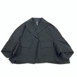 Piazza Sempione 100% Linen Lightweight Jacket 40 IT 4 US Small Womens Dark Gray